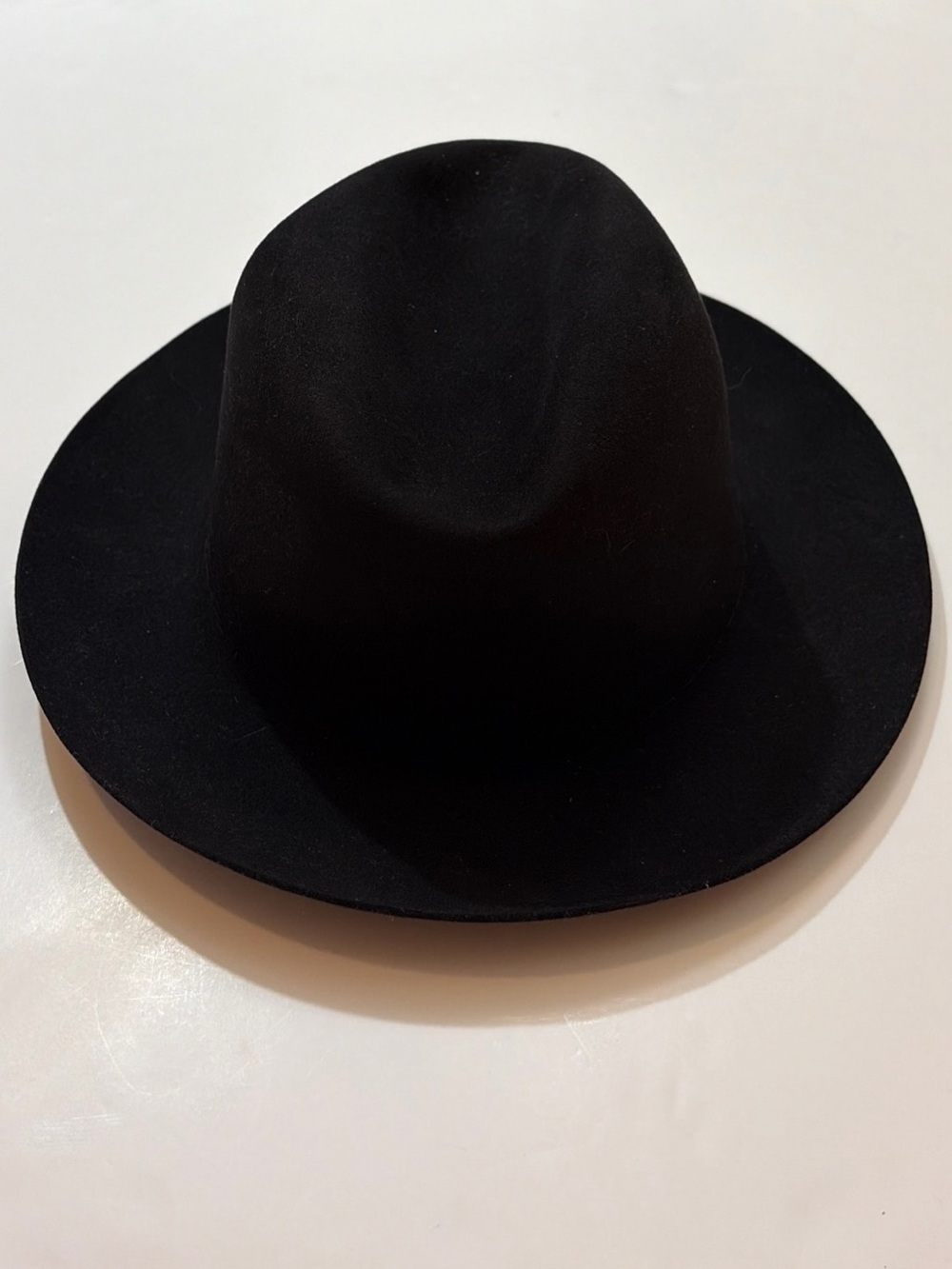 Stetson Sovereign Temple Black Felt Fedora Hat Size 7 3/4 - Picture 4 of 8